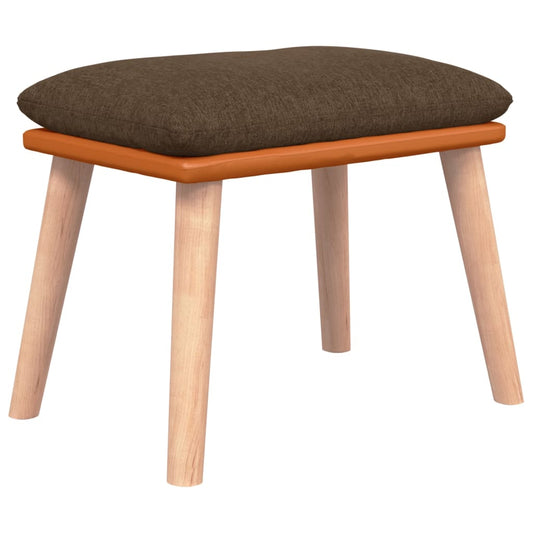 vidaXL Υποπόδιο Καφέ 45x29,5x35 εκ. Ύφασμα & Συνθετικό Δέρμα