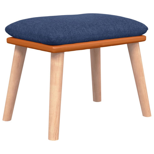 vidaXL Υποπόδιο Μπλε 45x29,5x35 εκ. Ύφασμα & Συνθετικό Δέρμα
