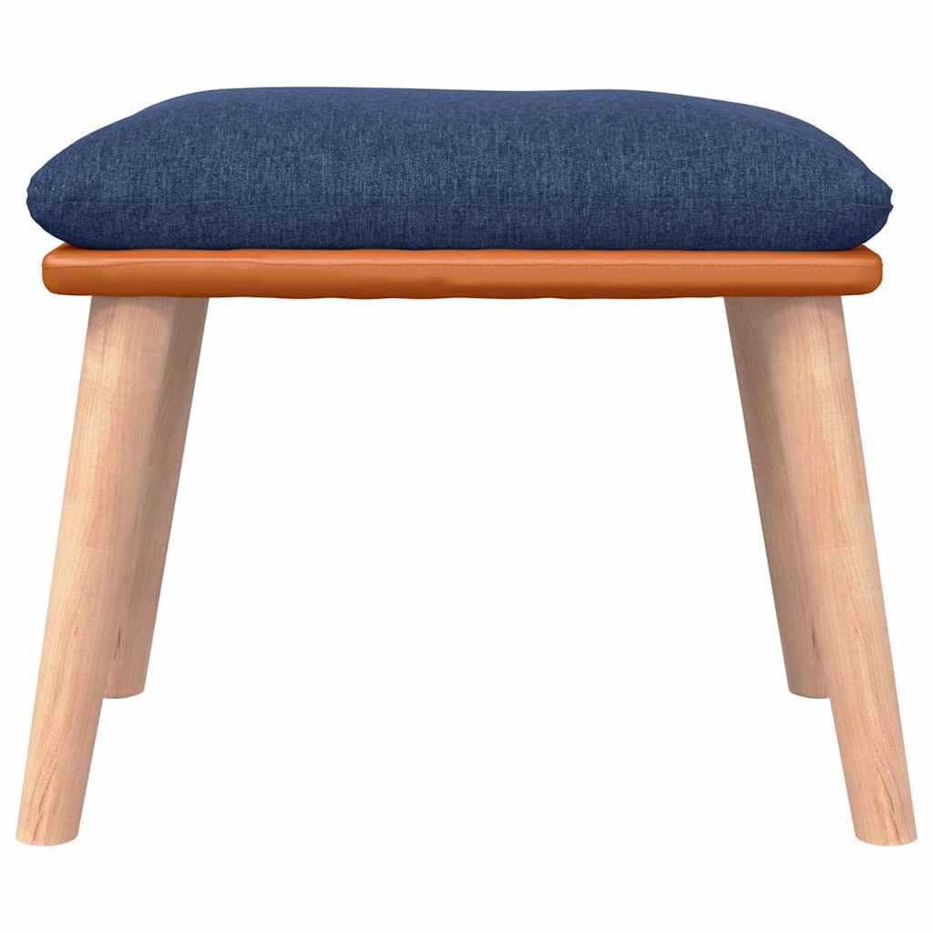 vidaXL Υποπόδιο Μπλε 45x29,5x35 εκ. Ύφασμα & Συνθετικό Δέρμα