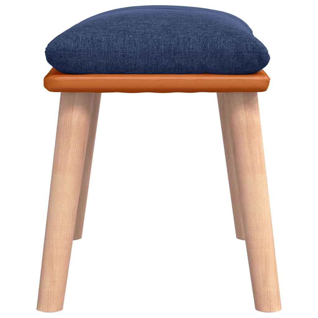 vidaXL Υποπόδιο Μπλε 45x29,5x35 εκ. Ύφασμα & Συνθετικό Δέρμα