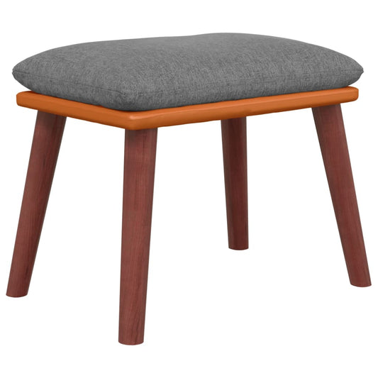 vidaXL Υποπόδιο Ανοιχτό Γκρι 45x29,5x35 εκ. Ύφασμα & Συνθετικό Δέρμα