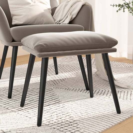 vidaXL Υποπόδιο Ανοιχτό Γκρι 45x29,5x35 εκ. Βελούδινο