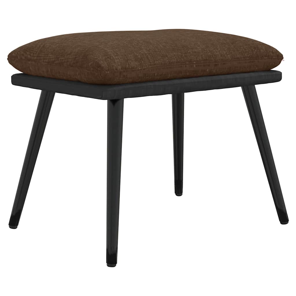 vidaXL Υποπόδιο Καφέ 45x29,5x35 εκ. Ύφασμα & Συνθετικό Δέρμα