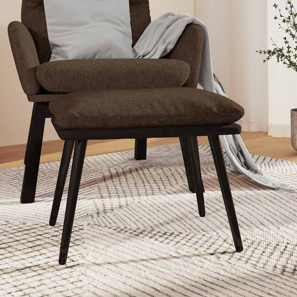 vidaXL Υποπόδιο Καφέ 45x29,5x35 εκ. Ύφασμα & Συνθετικό Δέρμα