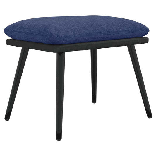 vidaXL Υποπόδιο Μπλε 45x29,5x35 εκ. Ύφασμα & Συνθετικό Δέρμα