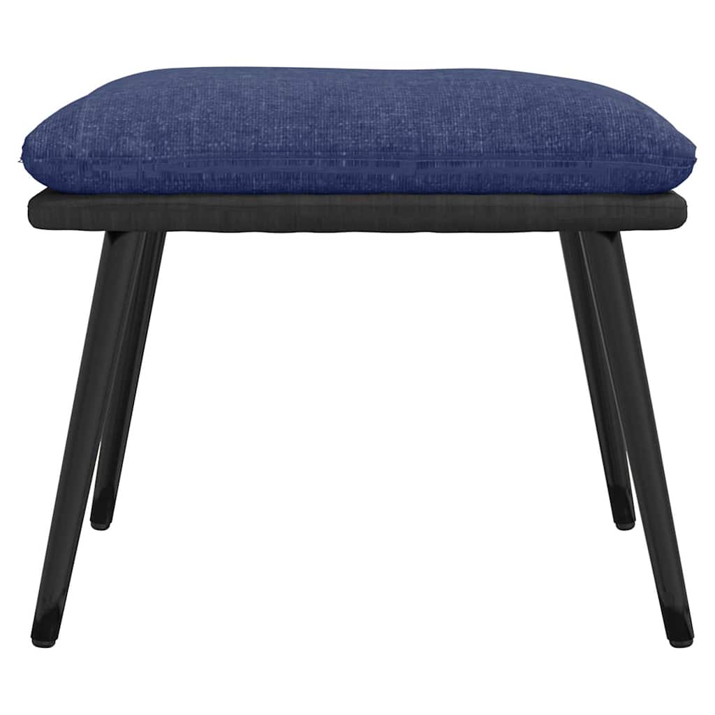vidaXL Υποπόδιο Μπλε 45x29,5x35 εκ. Ύφασμα & Συνθετικό Δέρμα