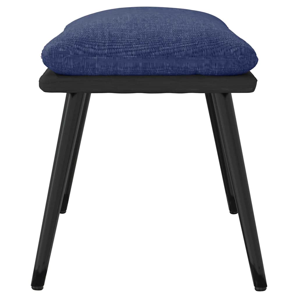 vidaXL Υποπόδιο Μπλε 45x29,5x35 εκ. Ύφασμα & Συνθετικό Δέρμα