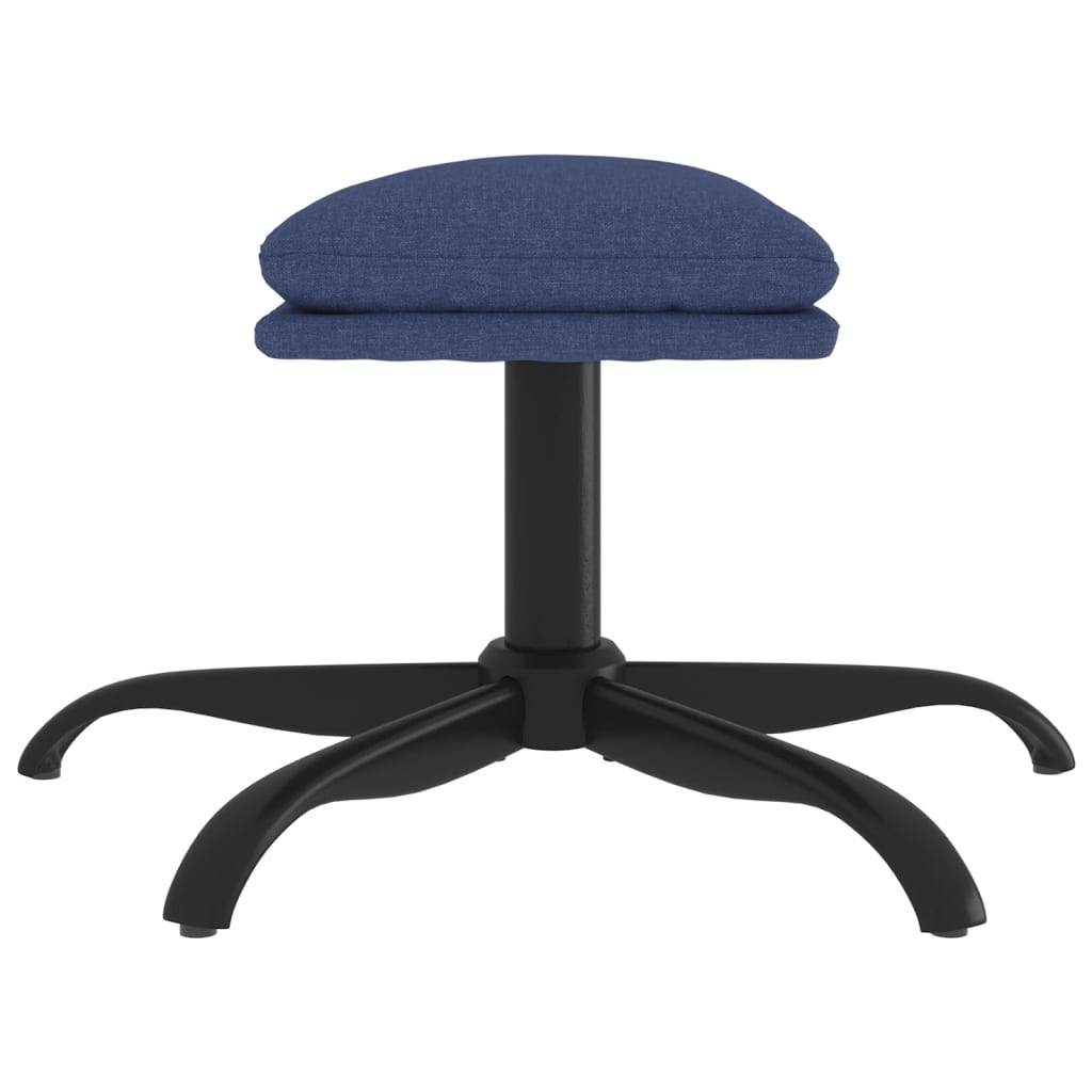 vidaXL Υποπόδιο Μπλε 60x60x36 εκ. Υφασμάτινο