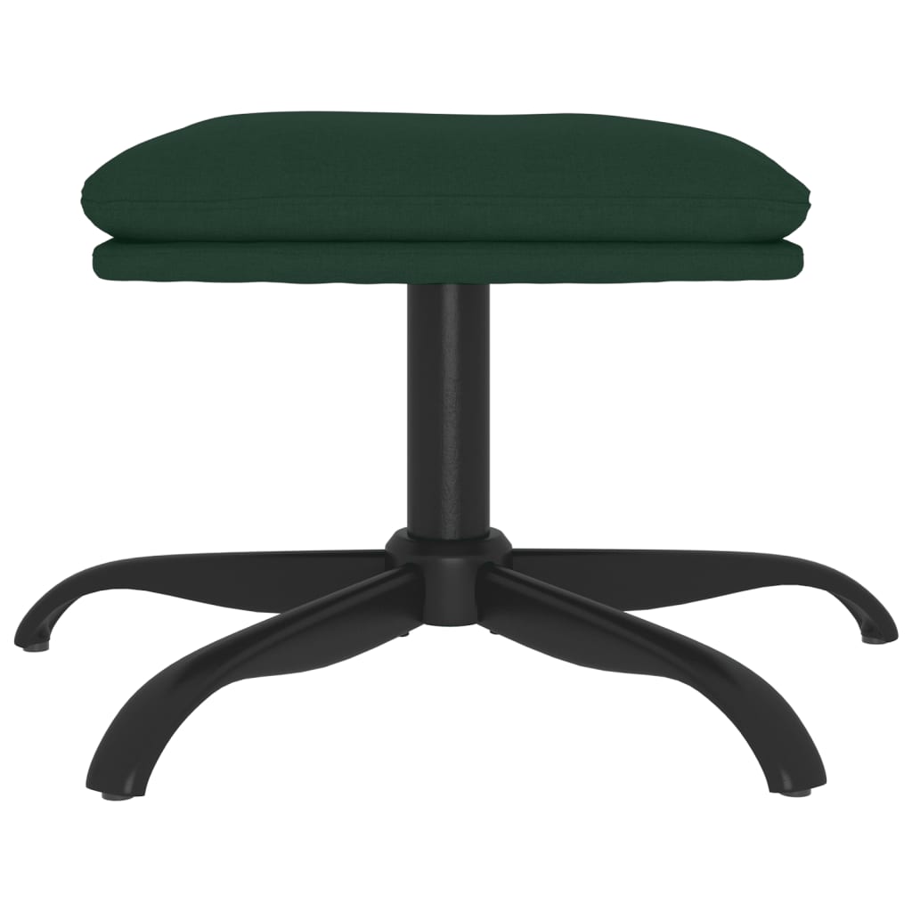 vidaXL Υποπόδιο Σκούρο Πράσινο 60x60x36 εκ. Υφασμάτινο