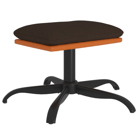 vidaXL Υποπόδιο Καφέ 60x60x36 εκ. Ύφασμα & Συνθετικό Δέρμα