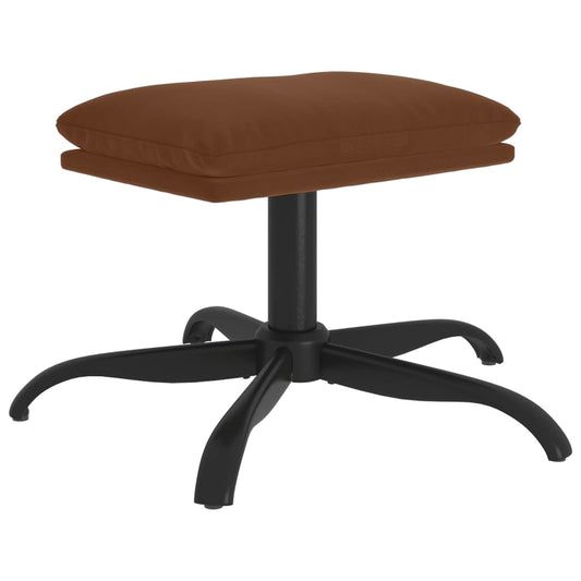 vidaXL Υποπόδιο Καφέ 60x60x36 εκ. από Ύφασμα Μικροϊνών