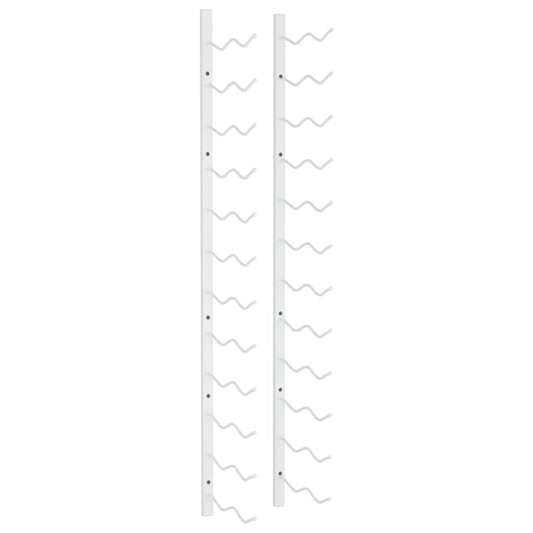 vidaXL Ραφιέρα Κρασιών Τοίχου για 24 Φιάλες Λευκή Σιδερένια