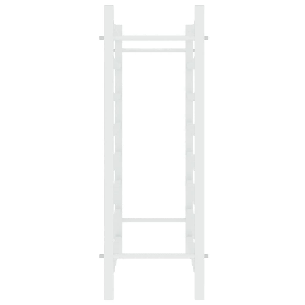 vidaXL Ραφιέρα Κρασιών για 48 Φιάλες Λευκή Μεταλλική