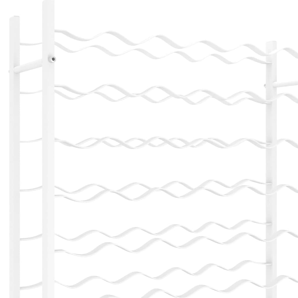 vidaXL Ραφιέρα Κρασιών για 48 Φιάλες Λευκή Μεταλλική