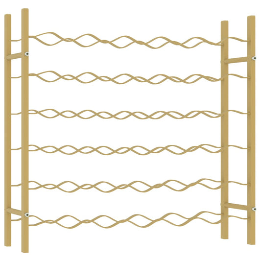 vidaXL Ραφιέρα Κρασιών για 36 Φιάλες Χρυσή Μεταλλική