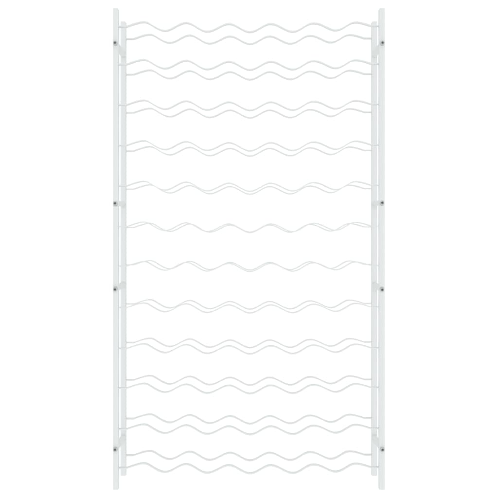 vidaXL Ραφιέρα Κρασιών για 72 Φιάλες Λευκή Μεταλλική