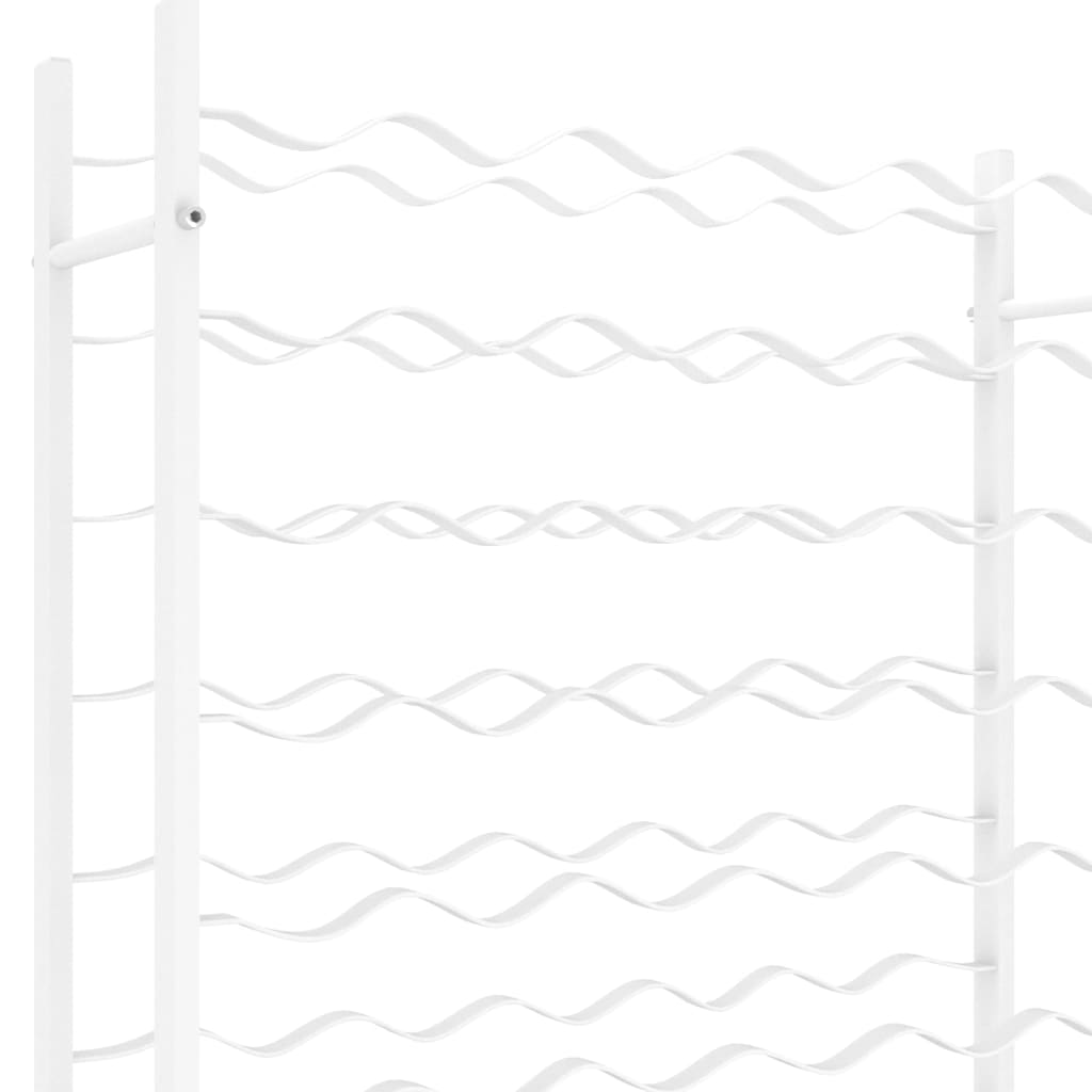 vidaXL Ραφιέρα Κρασιών για 96 Φιάλες Λευκή Μεταλλική