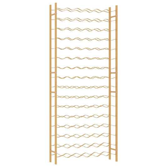 vidaXL Ραφιέρα Κρασιών για 96 Φιάλες Χρυσή Μεταλλική