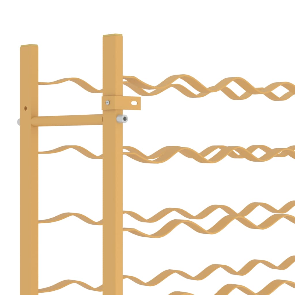 vidaXL Ραφιέρα Κρασιών για 96 Φιάλες Χρυσή Μεταλλική