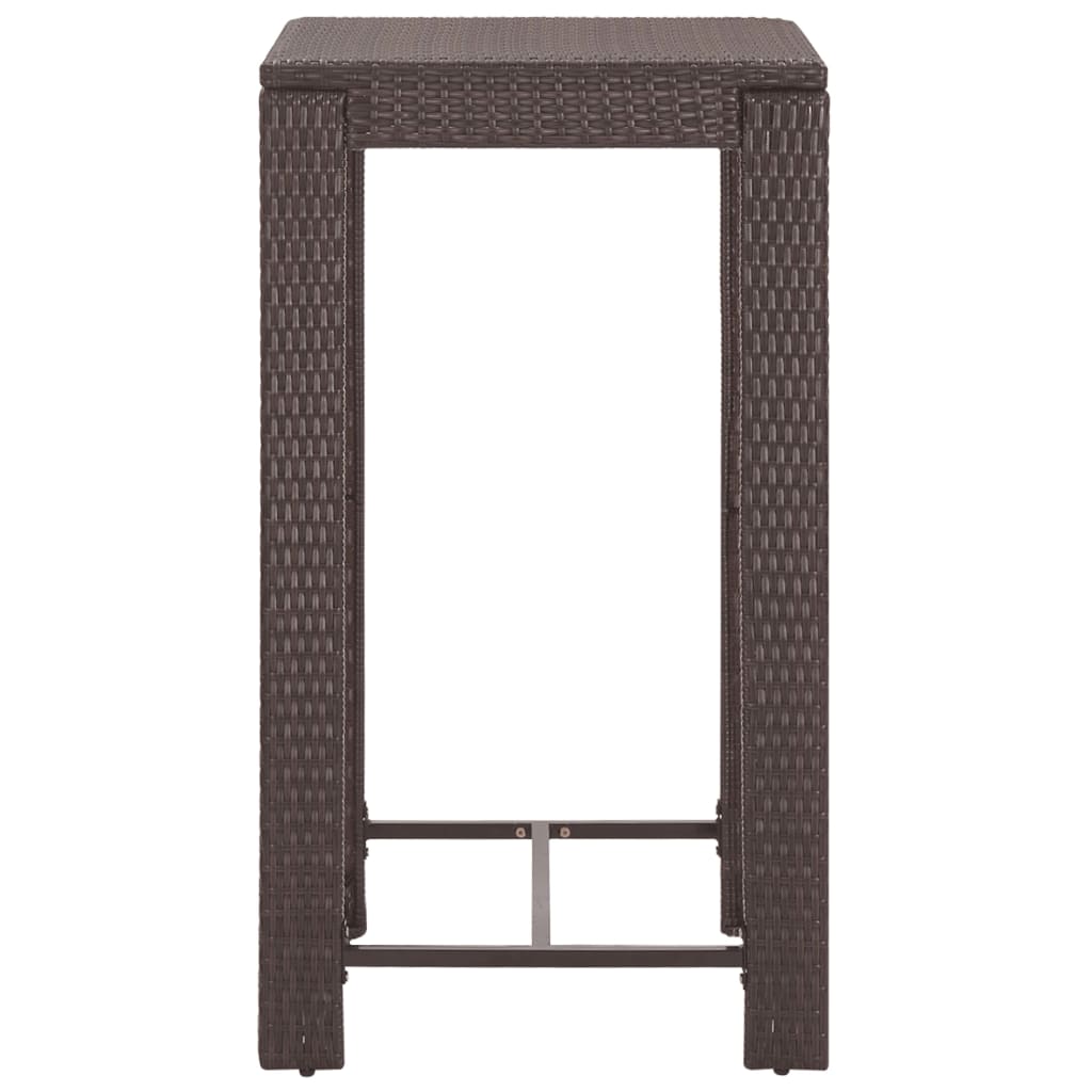 vidaXL Σετ Επίπλων Μπαρ Κήπου 3 τεμ. Καφέ Συνθετικό Ρατάν με Μαξιλάρια