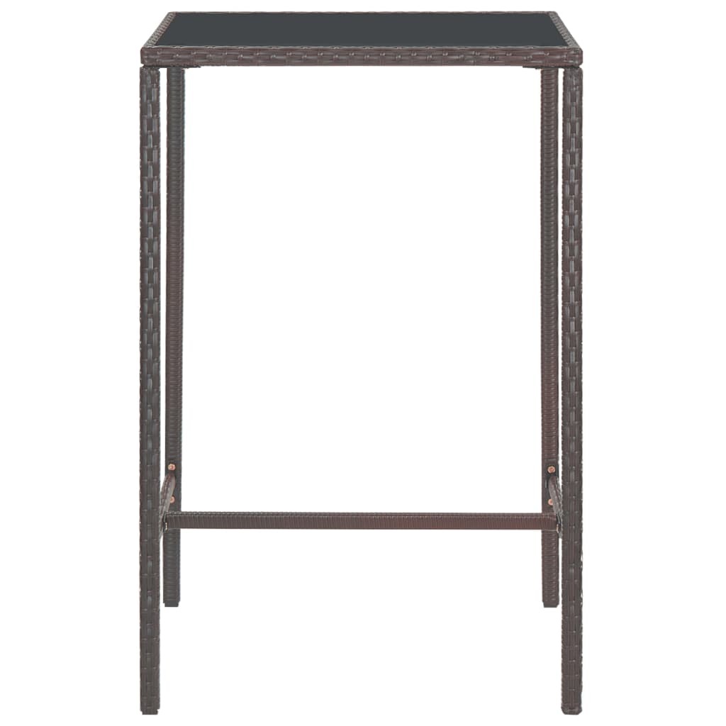 vidaXL Σετ Επίπλων Μπαρ Κήπου 3 τεμ. Καφέ Συνθετικό Ρατάν με Μαξιλάρια