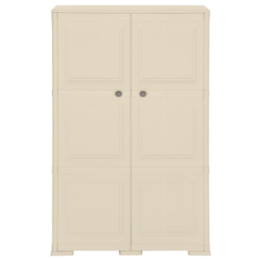 vidaXL Πλαστικό Ντουλάπι Angora Λευκό 79 x 43 x 125εκ. με Σχέδιο Ξύλου