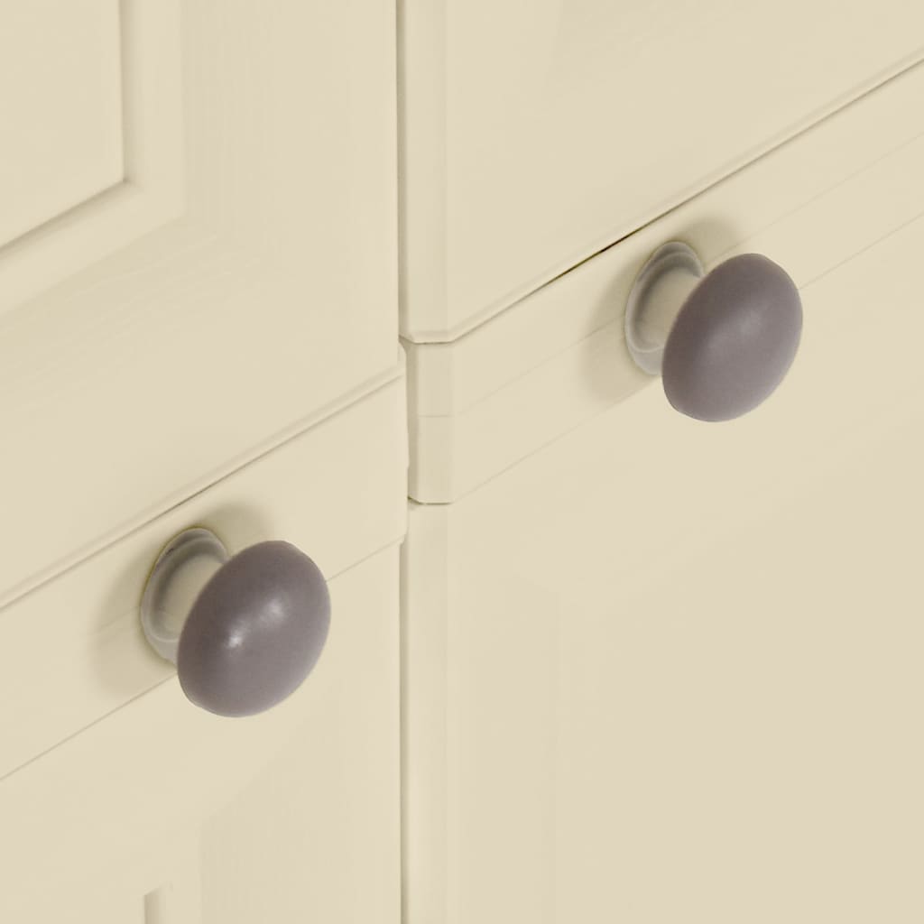 vidaXL Πλαστικό Ντουλάπι Angora Λευκό 79 x 43 x 125εκ. με Σχέδιο Ξύλου