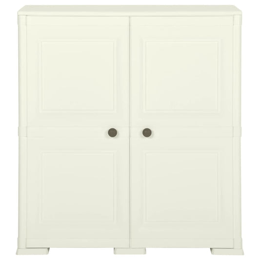 vidaXL Πλαστικό Ντουλάπι Κρεμ Ανοιχτό 79 x 43 x 85,5εκ με Σχέδιο Ξύλου