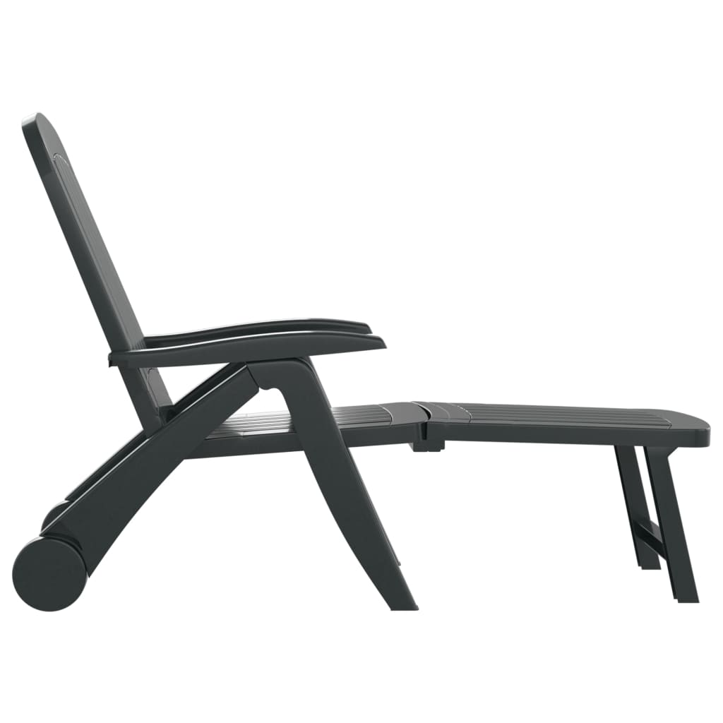 vidaXL Ξαπλώστρα Πτυσσόμενη Πράσινη από Πολυπροπυλένιο