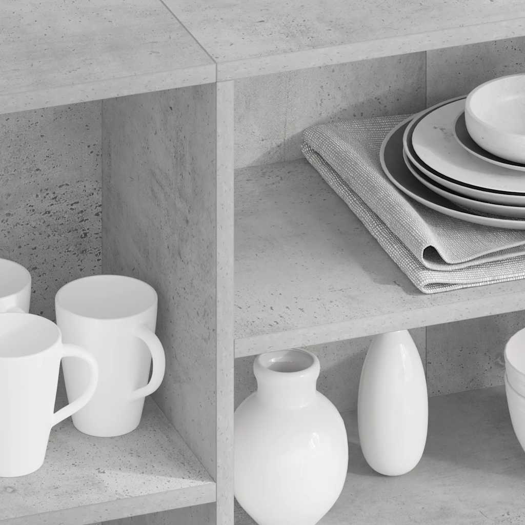 vidaXL Ντουλάπι Γκρι Σκυροδέματος 120x30x75 εκ. Επεξεργασμένο Ξύλο