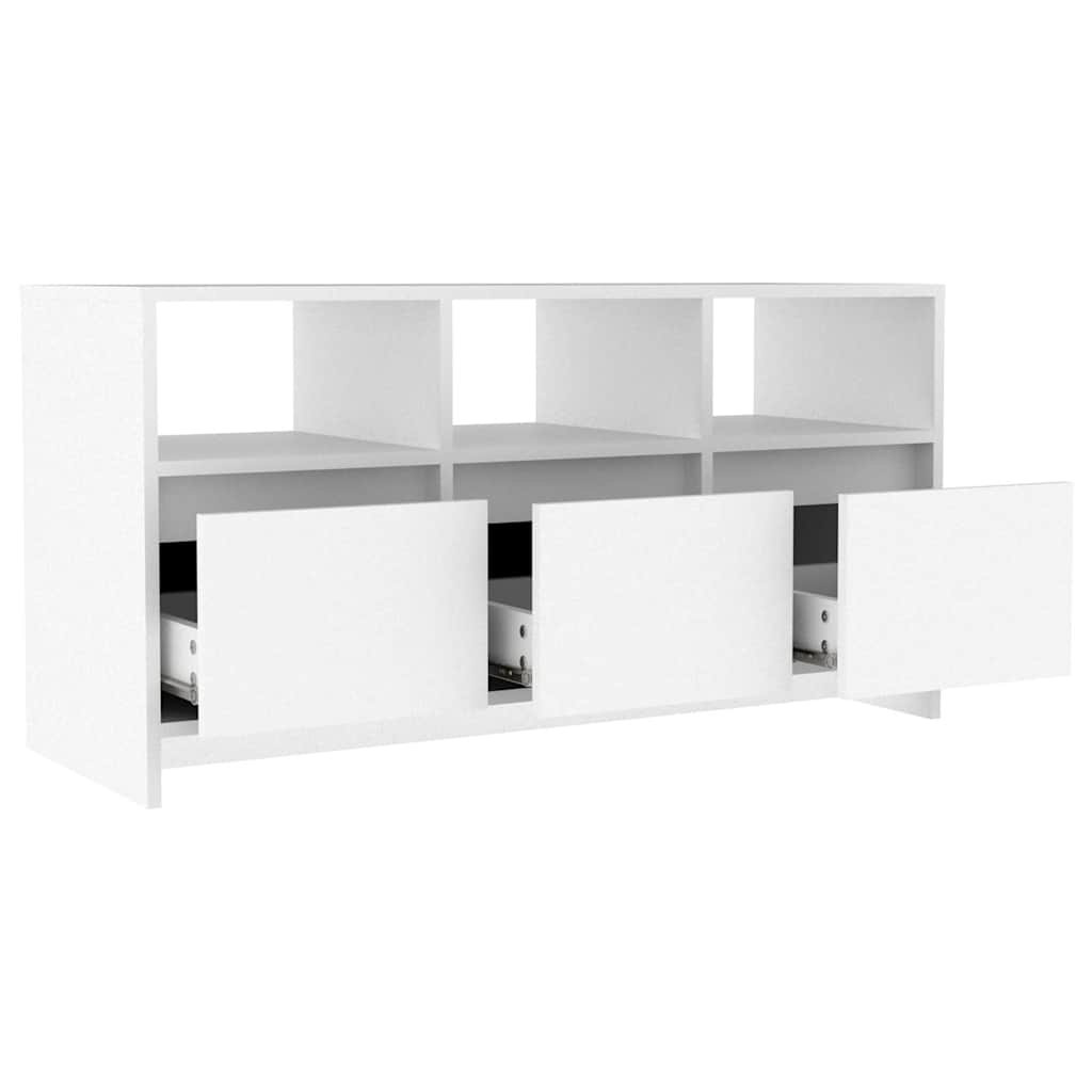 vidaXL Έπιπλο Τηλεόρασης Λευκό 102 x 37,5 x 52,5 εκ. από Επεξ. Ξύλο