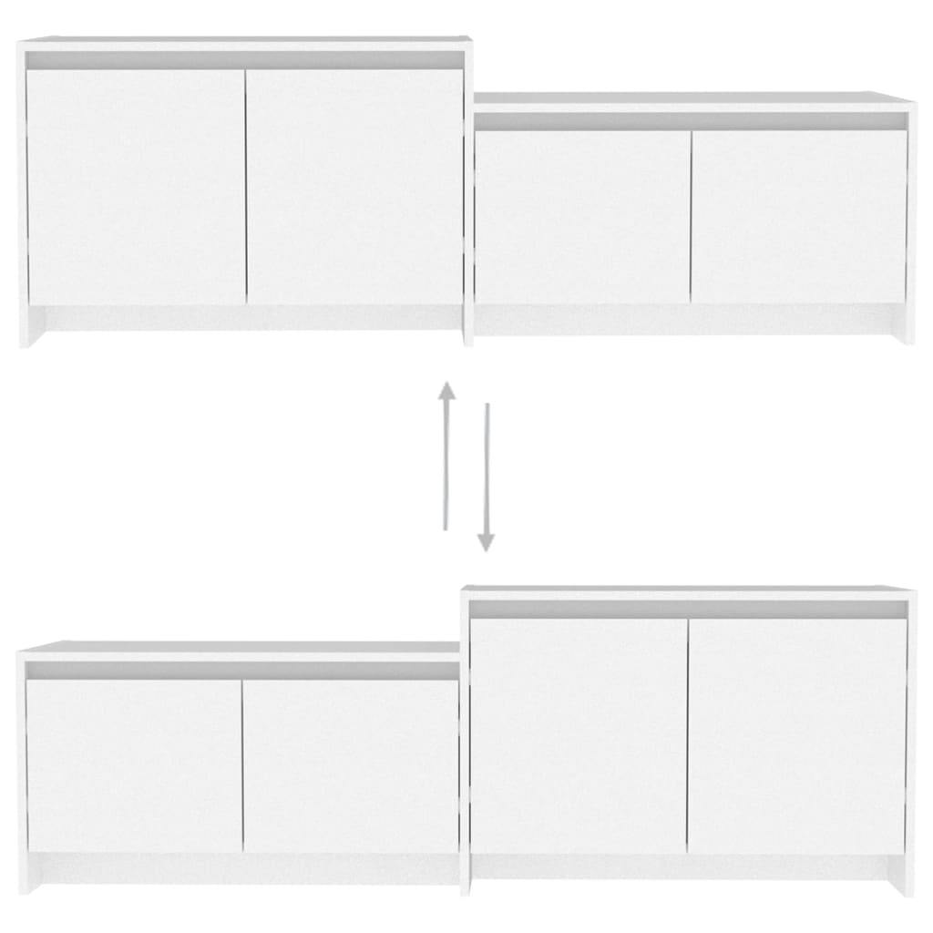 vidaXL Έπιπλο Τηλεόρασης Τοίχου Λευκό 146,5 x 35 x 50 εκ. Επεξ. Ξύλο