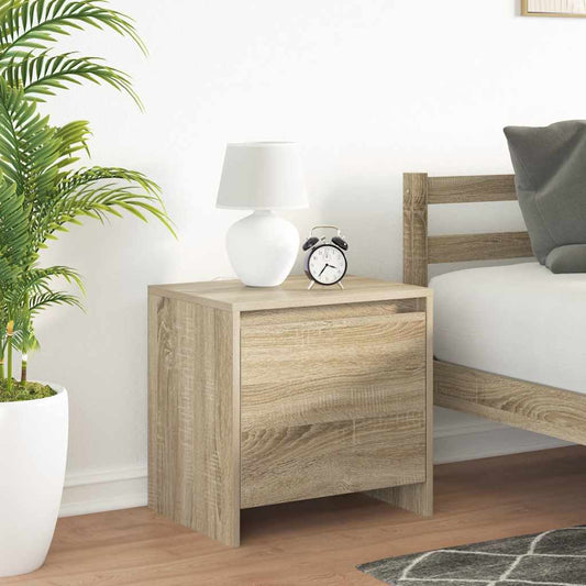 vidaXL Κομοδίνα 2 Τεμ. Sonoma Δρυς 45x34x44,5 εκ. από Επεξ. Ξύλο
