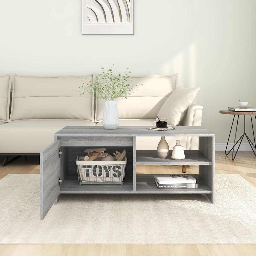 vidaXL Τραπεζάκι Σαλονιού Γκρι Sonoma 102x50x45 εκ. Επεξεργασμένο Ξύλο