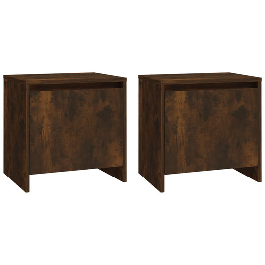 vidaXL Κομοδίνα 2 Τεμ. Καπ. Δρυς 45x34x44,5 εκ. από Επεξεργασμένο Ξύλο