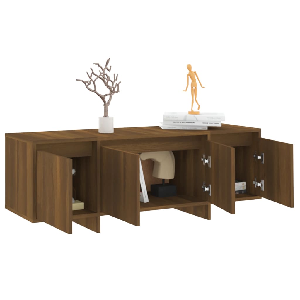vidaXL Έπιπλο Τηλεόρασης Καφέ Δρυς 120x30x40,5 εκ. Επεξ. Ξύλο