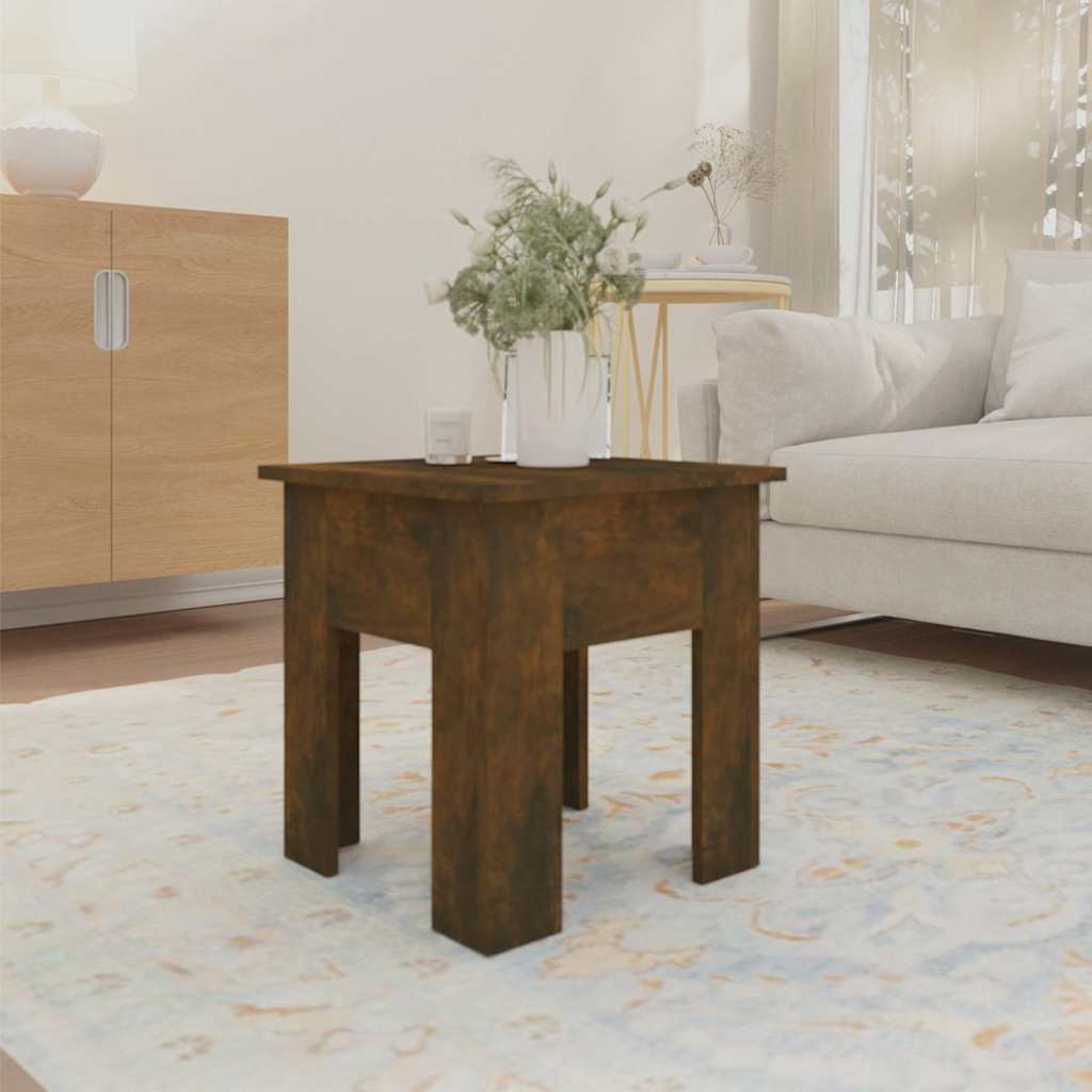 vidaXL Τραπεζάκι Σαλονιού Καπνιστή Δρυς 40 x 40 x 42 εκ. Μοριοσανίδα