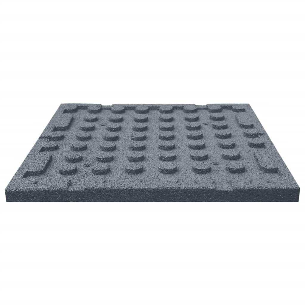 vidaXL Πλάκες Δαπέδου Ασφαλείας 12 τεμ. Γκρι 50x50x3 εκ. Καουτσούκ