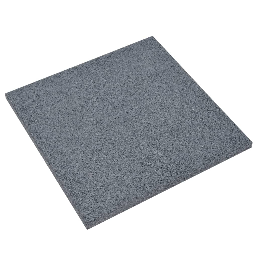 vidaXL Πλάκες Δαπέδου Ασφαλείας 24 τεμ. Γκρι 50x50x3 εκ. Καουτσούκ