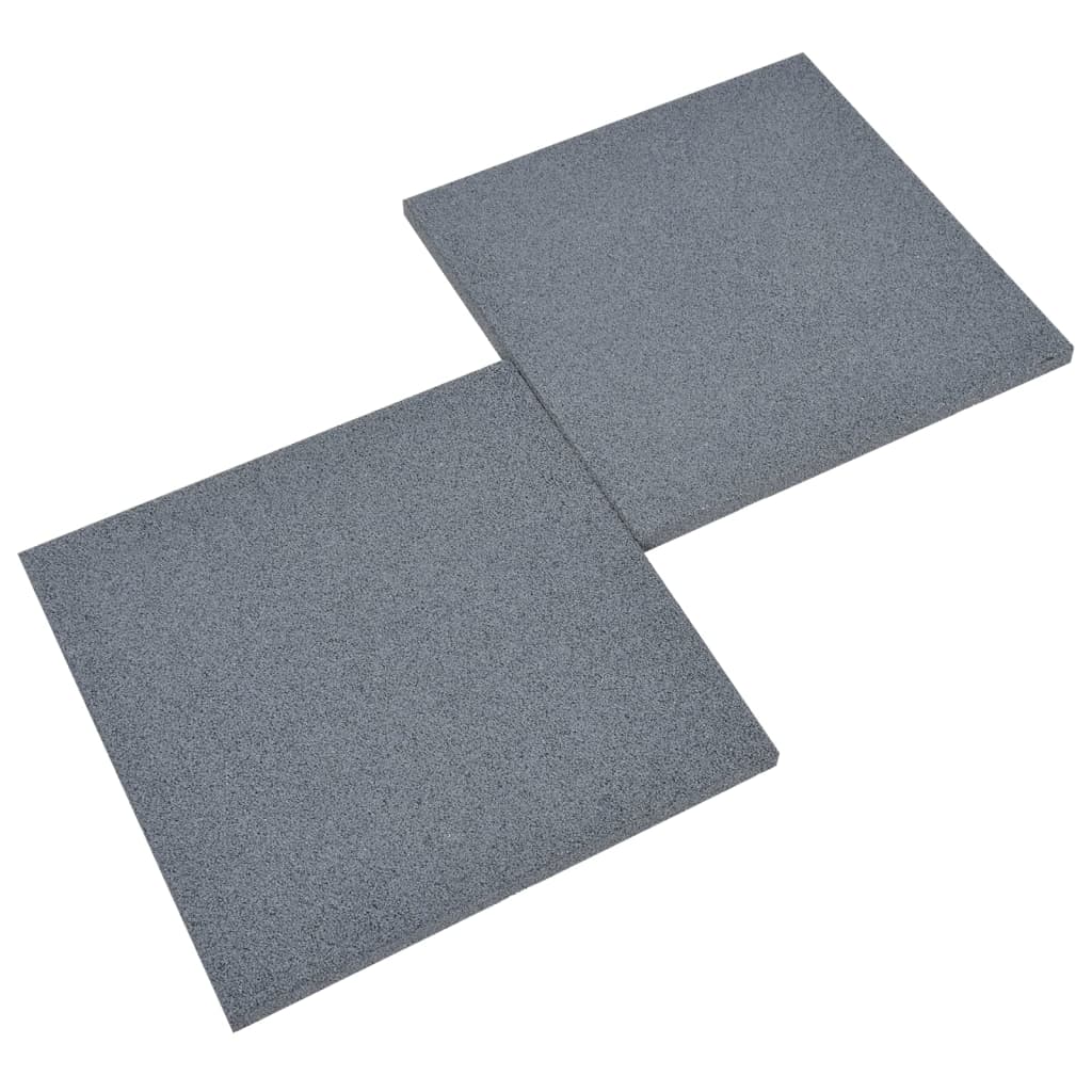 vidaXL Πλάκες Δαπέδου Ασφαλείας 24 τεμ. Γκρι 50x50x3 εκ. Καουτσούκ