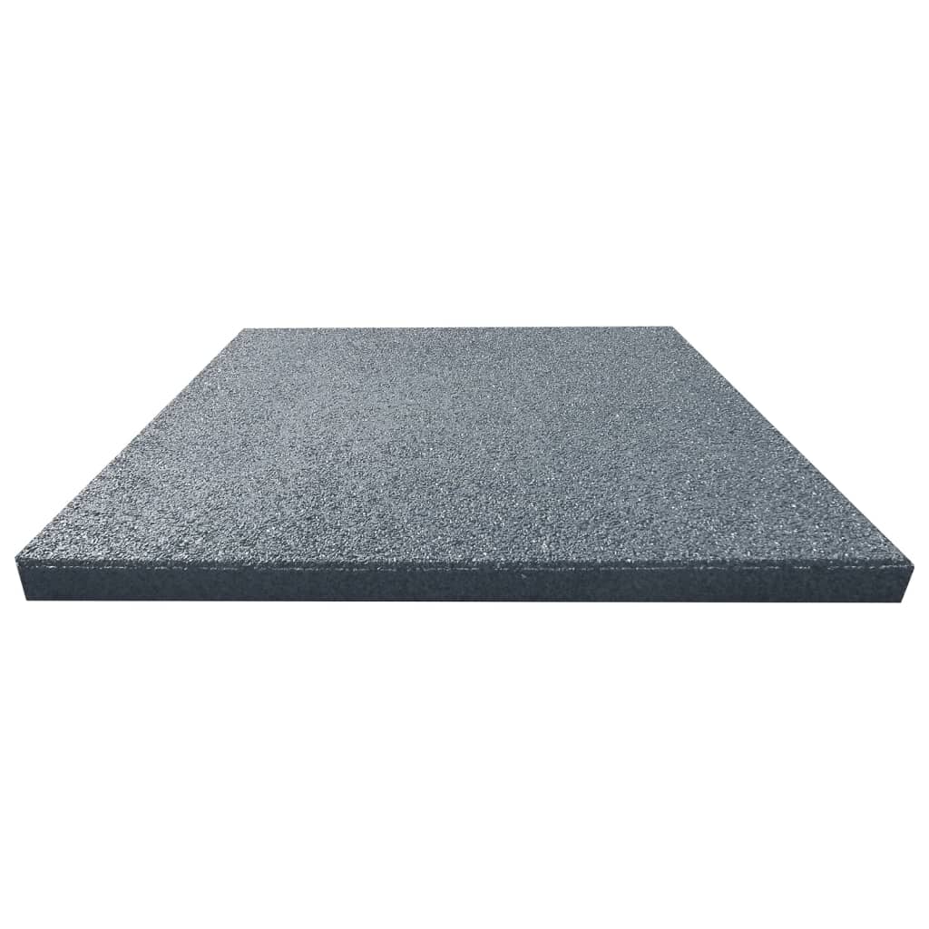 vidaXL Πλάκες Δαπέδου Ασφαλείας 24 τεμ. Γκρι 50x50x3 εκ. Καουτσούκ