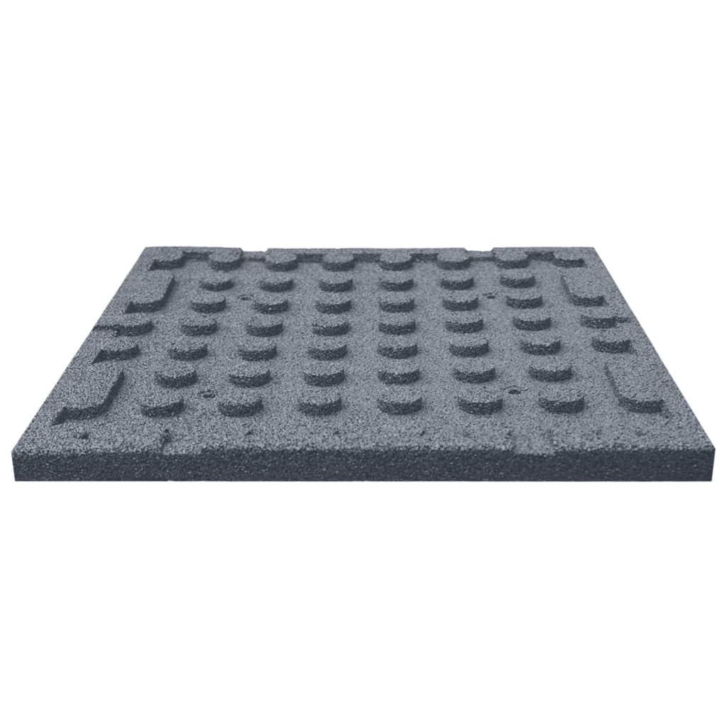 vidaXL Πλάκες Δαπέδου Ασφαλείας 24 τεμ. Γκρι 50x50x3 εκ. Καουτσούκ