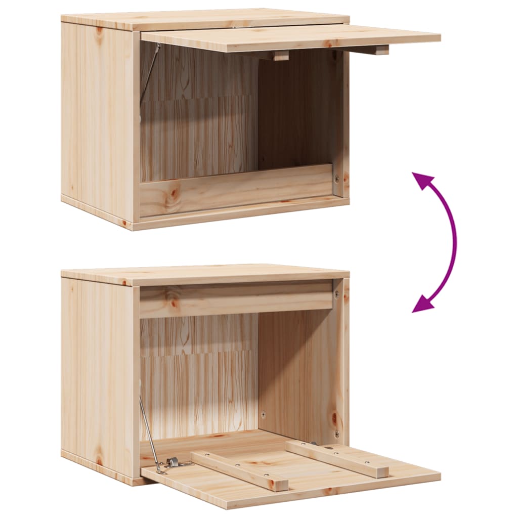 vidaXL Βοηθητικό Ντουλάπι 45 x 30 x 35 εκ. από Μασίφ Ξύλο Πεύκου