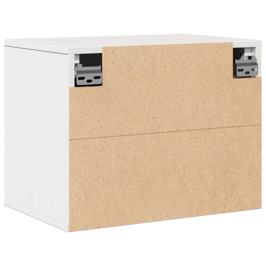 vidaXL Ντουλάπι Τοίχου Λευκά 45x30x35 εκ από Μασίφ Ξύλο Πεύκου