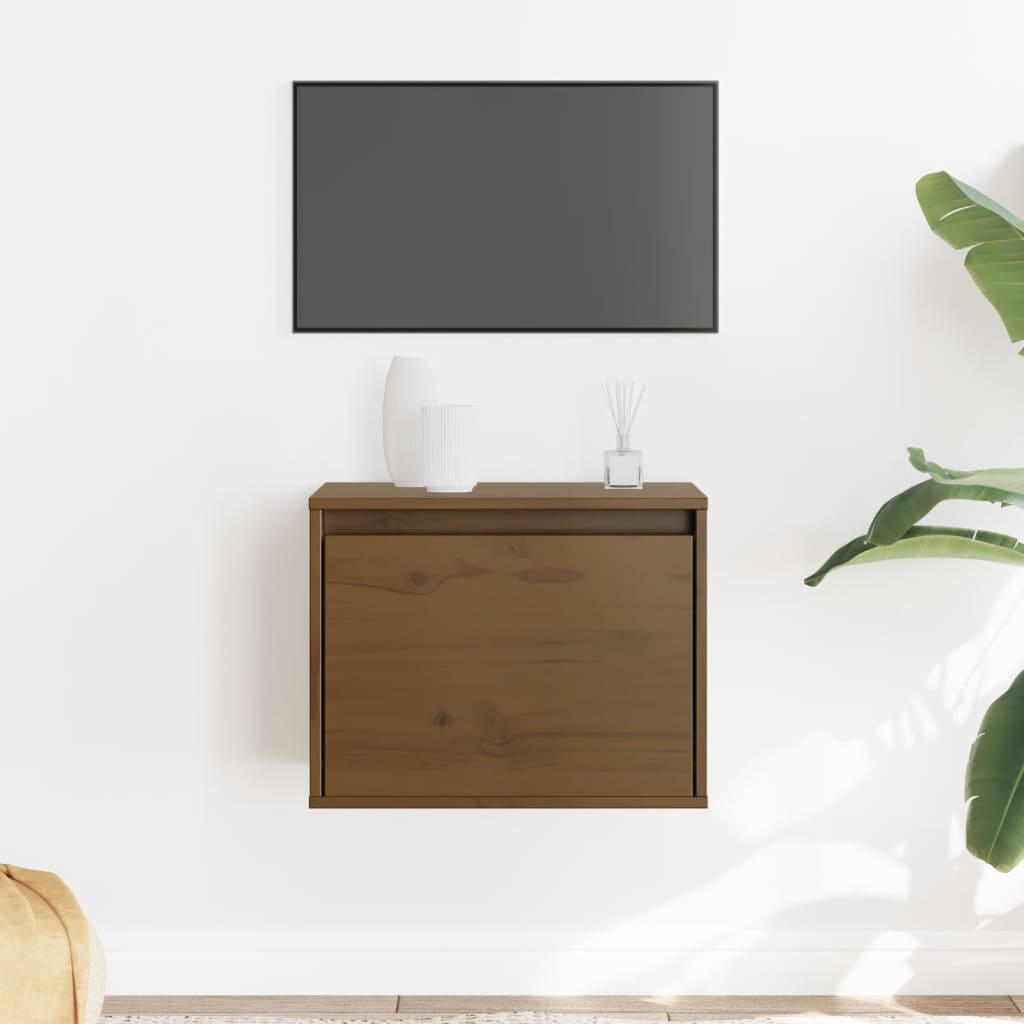 vidaXL Ντουλάπι Τοίχου Καφέ Μελί 45 x 30 x 35 εκ. Μασίφ Ξύλο Πεύκου