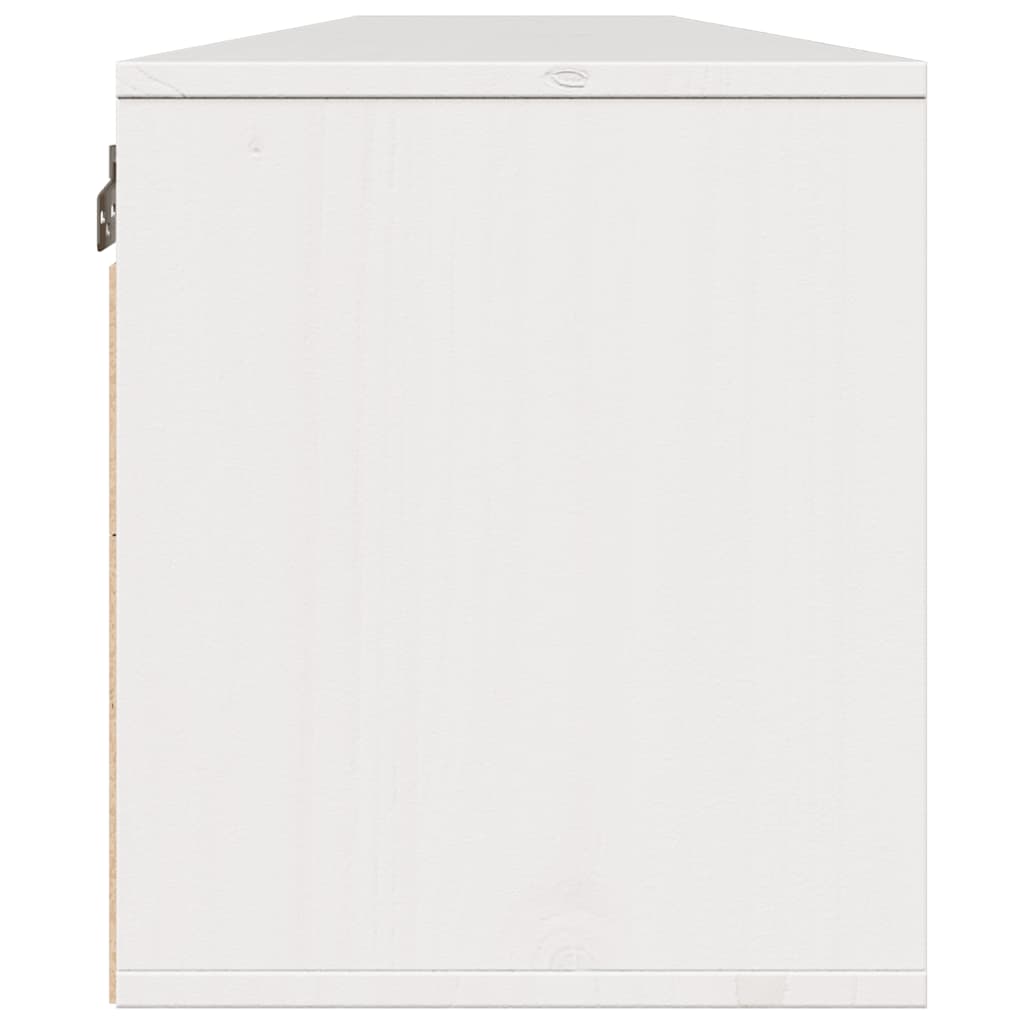 vidaXL Ντουλάπια Τοίχου 2 τεμ. Λευκά 100x30x35 εκ. Μασίφ Ξύλο Πεύκου