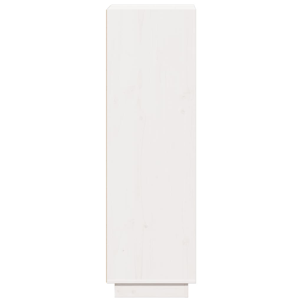 vidaXL Ντουλάπι Ψηλό Λευκό 37 x 34 x 110 εκ. από Μασίφ Ξύλο Πεύκου