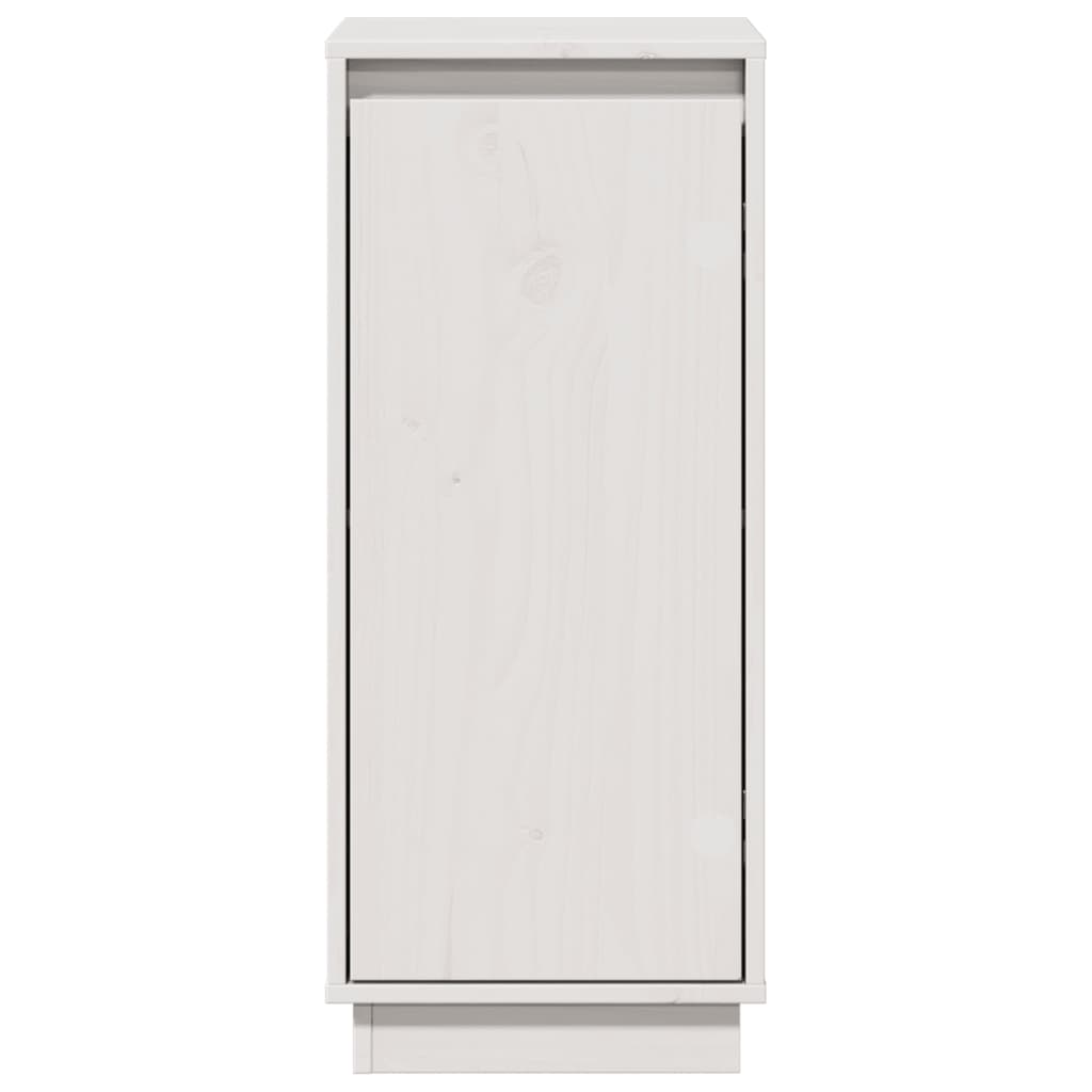 vidaXL Ντουλάπι Λευκό 31,5 x 34 x 75 εκ. από Μασίφ Ξύλο Πεύκου