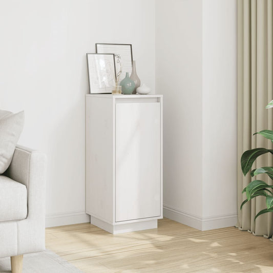 vidaXL Ντουλάπι Λευκό 31,5 x 34 x 75 εκ. από Μασίφ Ξύλο Πεύκου