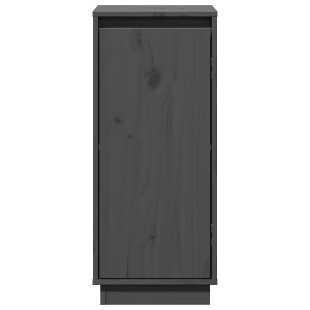 vidaXL Ντουλάπια 2 τεμ. Γκρι 31,5 x 34 x 75 εκ. από Μασίφ Ξύλο Πεύκου